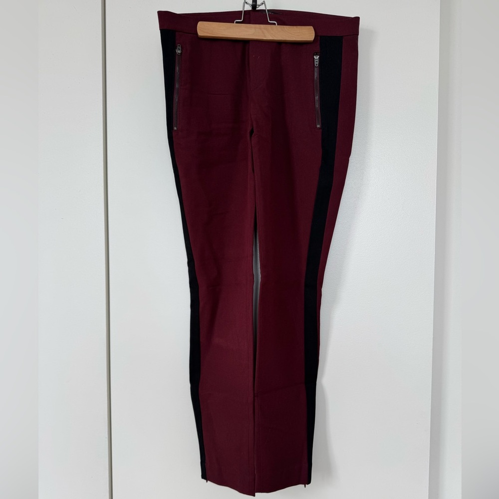 Banana Republic Sloan Trousers, Burgundy and Black